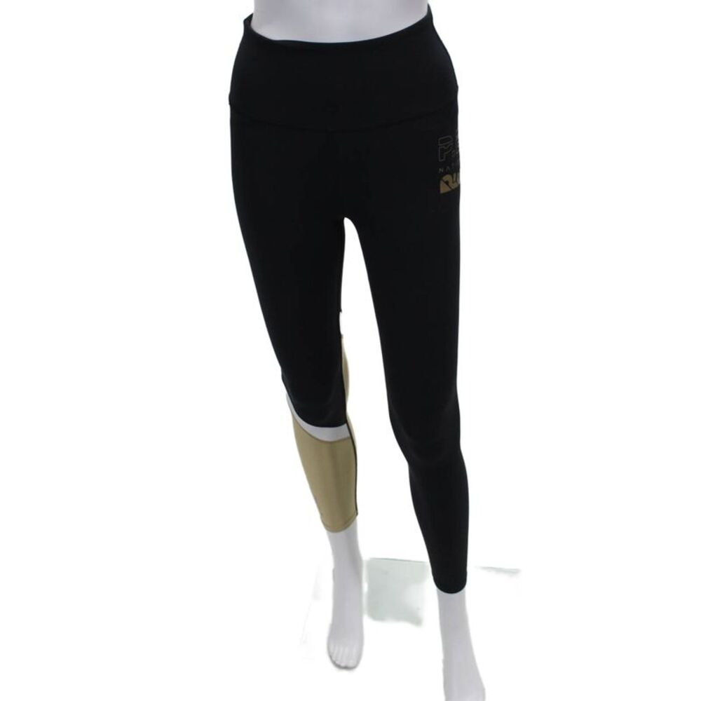 PE Nation Women Black Colorblock Recycled Nylon Ankle Leggings Size XS